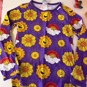 Purple Smiley Sun Kids Shirt
